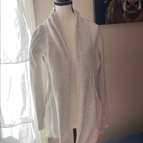 Women's White Cardigan Sweater - Picture 1 of 4